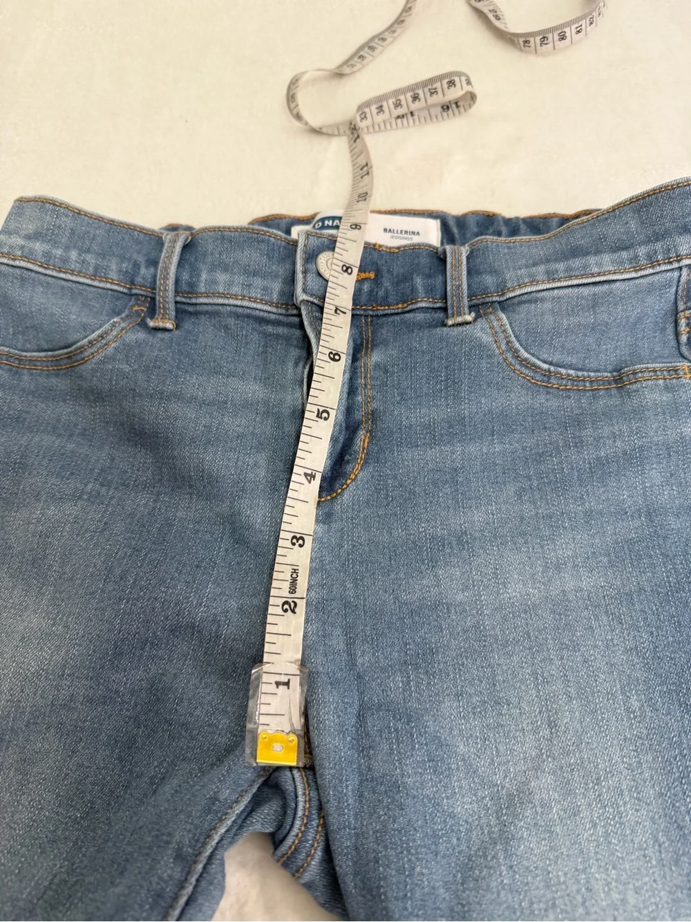 Old Navy Ballerina Jeggings Blue Youth Distressed Two-Tone Size 14
